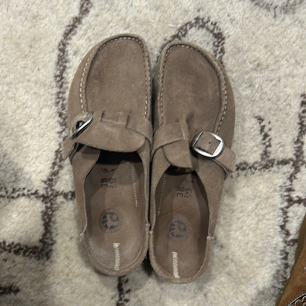 Birkenstock Suede Leather Buckley - Grey Taupe
